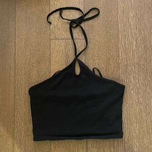 Sunday best black haltertop